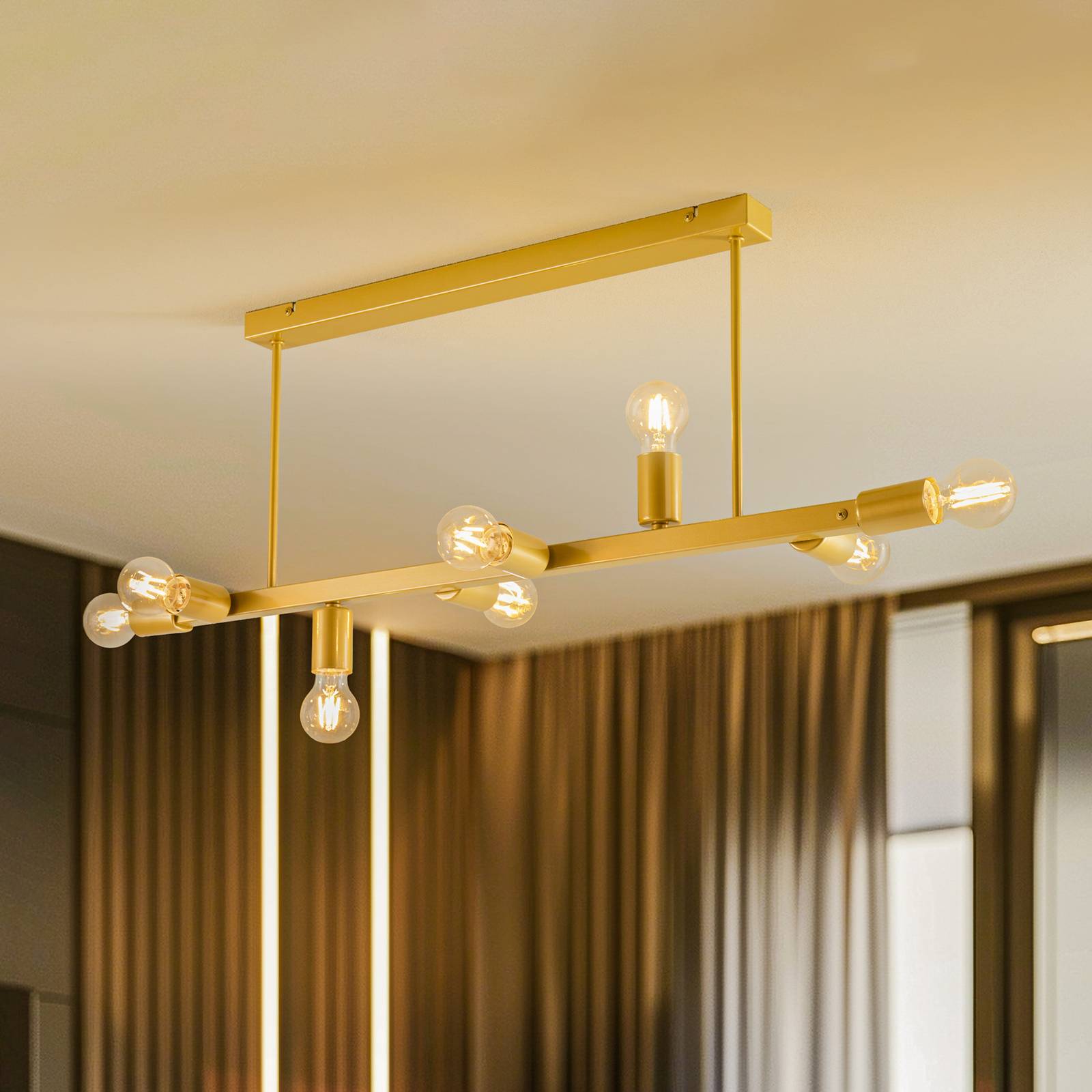 Deckenleuchte Eliza, achtflammig, gold Deckenleuchte Eliza, achtflammig, gold von Lamkur