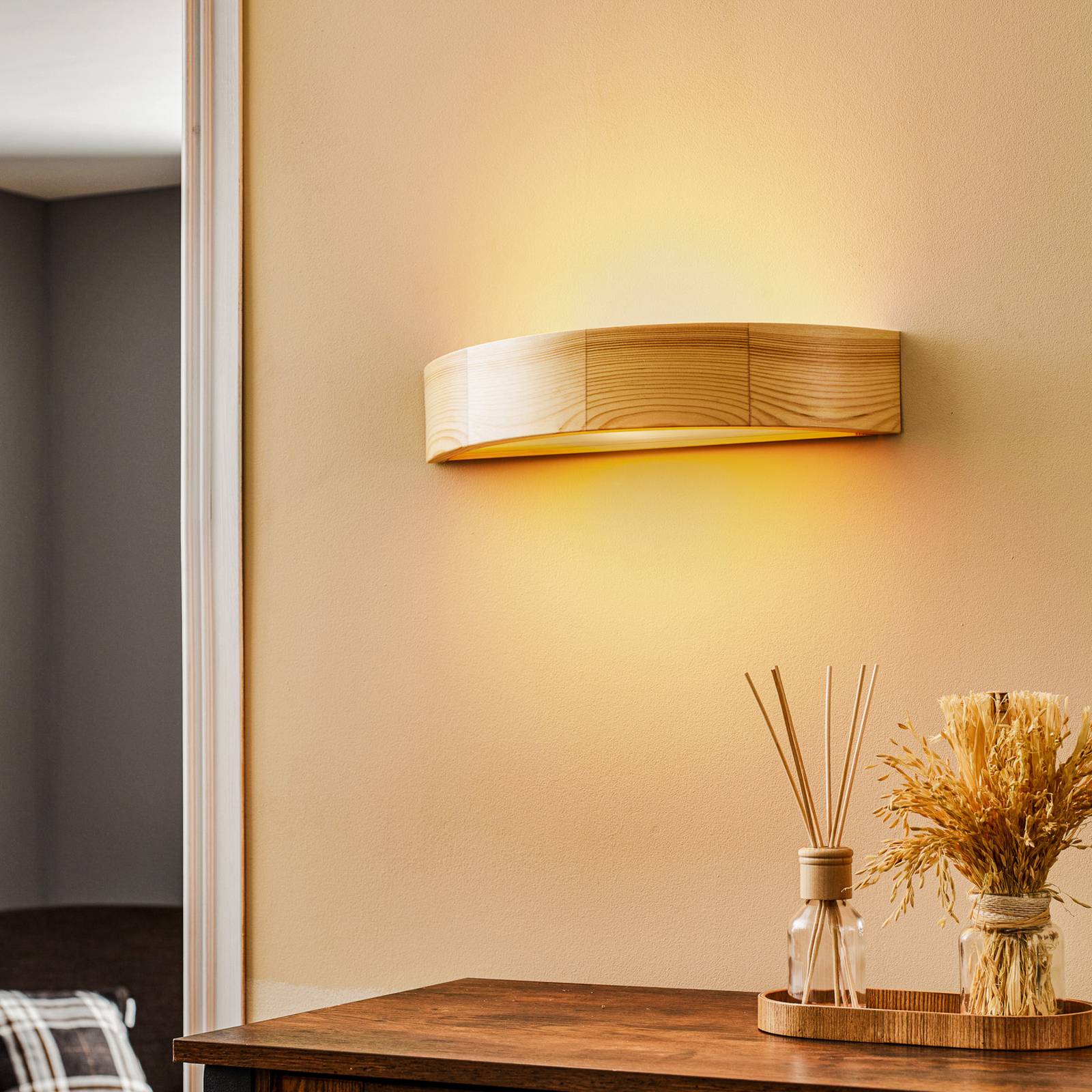 Wandlampe Kerio, Breite 40,5 cm, kiefer natur Wandlampe Kerio, Breite 40,5 cm, kiefer natur von Lamkur