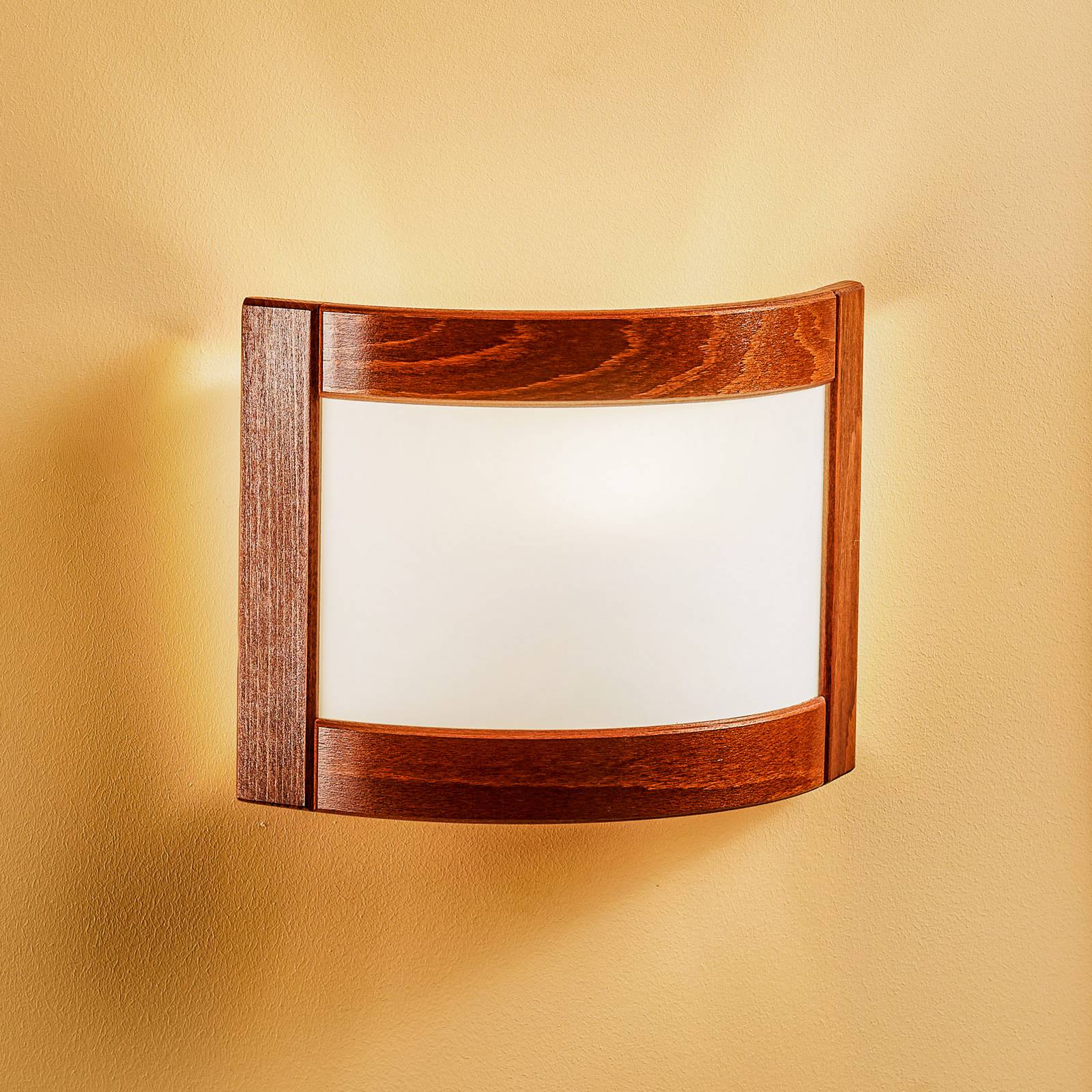 Wandleuchte Zanna aus Holz Höhe 22 cm rustikal Wandleuchte Zanna aus Holz Höhe 22 cm rustikal von Lamkur