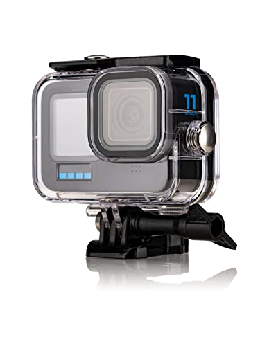 Lammcou Hero 12 Wasserdichte Gehäuse, 60M Unterwasser Tauchengehäuse & Antibeschlagblatt, Schutzgehäuse kompatibel mit GoPro Hero 9 10 11 12 Zubehör Waterproof Diving Housing von Lammcou