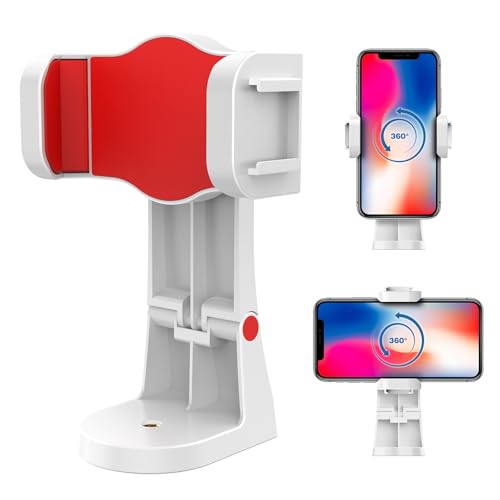 Lammcou Stativ Handyhalterung, Handy Adapter für Tripod Smartphone Aufsatz, Vertikale & Horizontal Stativhalterung für Befestigung auf Stativkopf, Einbeinstativ, 360° Drehbar Mobile Clip Mount-Weiß Lammcou Stativ Handyhalterung, Handy Adapter für Tripod Smartphone Aufsatz, Vertikale & Horizontal Stativhalterung für Befestigung auf Stativkopf, Einbeinstativ, 360° Drehbar Mobile Clip Mount-Weiß von Lammcou