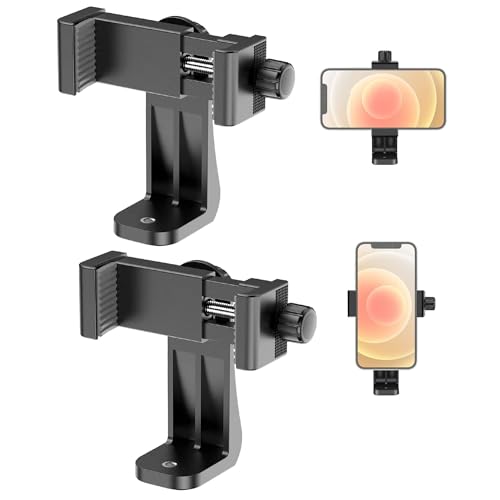 Lammcou Stativhandyhalterung Handy Stativ Adapter Zubehör für Stativ Selfie Stick Einbeinstativ, vertikale und horizontale Handy-Halter Tripod Smartphone Clip Mount von Lammcou