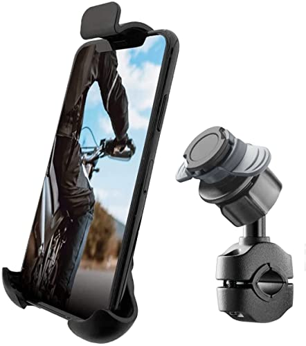 Lampa Optiline DuoLock Opti Case und Titan Bar, Spiegel und Querstangenhalterung für Motorräder. 360° Drehbar für Smartphone. von Lampa