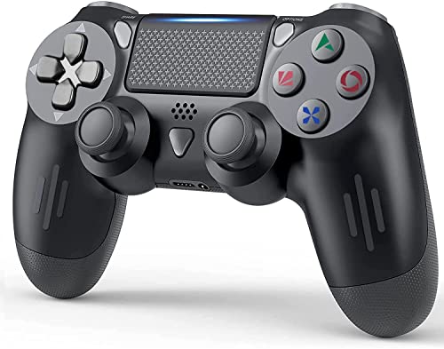 Wireless Controller für PS4, Wireless Game Controller Joystick für PS4/Pro/Slim Konsole mit Doppelte Vibration, 6-Achsen Gyro Sensor/Audio-Funktion von Lampelc