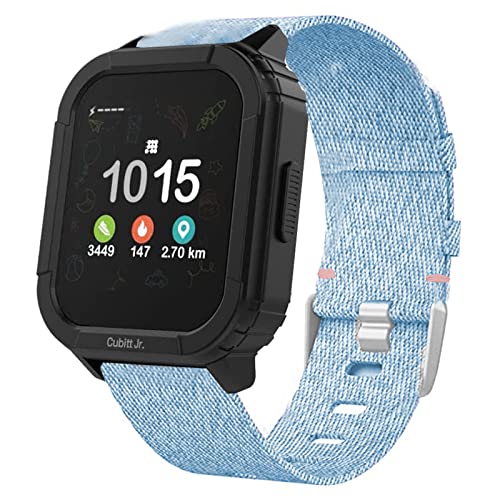 Kompatibel mit Cubitt Jr Smartwatch-Bändern, Lamshaw atmungsaktives Nylon-gewebtes Ersatzzubehör, kompatibel mit Cubitt Jr Smart Watch/Phyulls S16 Kid Smartwatch/INIUPO 3,9 cm Kinder-Smartwatch (blau) Kompatibel mit Cubitt Jr Smartwatch-Bändern, Lamshaw atmungsaktives Nylon-gewebtes Ersatzzubehör, kompatibel mit Cubitt Jr Smart Watch/Phyulls S16 Kid Smartwatch/INIUPO 3,9 cm Kinder-Smartwatch (blau) von Lamshaw