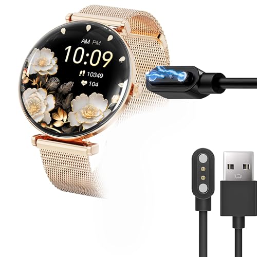 Kompatibel mit Hwagol Smart Watch Ladegerät, Magnetische Ersatzladung Kompatibel für Hwagol S1, V92 3.6 cm Smart Watches (Schwarz, für S1, V92) von Lamshaw