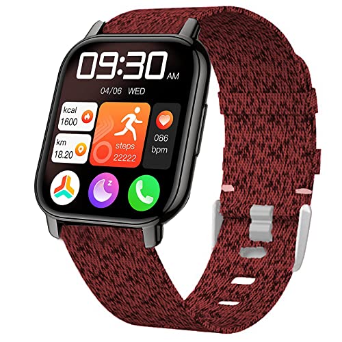 Kompatibel mit Popglory P66 Smart Watch Band, Lamshaw atmungsaktives Nylon-gewebtes Ersatz-Zubehörband, kompatibel mit MorePro H56 Smart Watch/Kimnix T99 Pro Watch/LESHIDO CS08 4,7 cm Uhr/Popglory 4,7 von Lamshaw