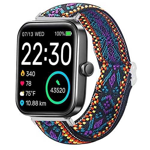 Lamshaw Elastisches Nylon-Ersatzarmband, Zubehör, kompatibel mit SKG V7 Smart Watch/Tozo S2 44 mm Watch/Boean, GGZZ, Dirrelo, Fitpolo FVYAO ID207 Veryfit 1.69 Smartwatch Lamshaw Elastisches Nylon-Ersatzarmband, Zubehör, kompatibel mit SKG V7 Smart Watch/Tozo S2 44 mm Watch/Boean, GGZZ, Dirrelo, Fitpolo FVYAO ID207 Veryfit 1.69 Smartwatch von Lamshaw