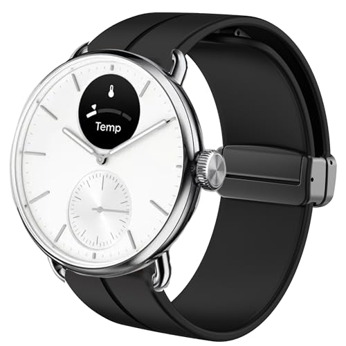 Lamshaw Ersatzarmband für Withings Smartwatch, 18 mm, weiches Silikon, magnetische Schnalle, Sportarmband, Ersatzarmband, kompatibel mit Withings ScanWatch 38 mm/ScanWatch 2 38 mm/ScanWatch Lamshaw Ersatzarmband für Withings Smartwatch, 18 mm, weiches Silikon, magnetische Schnalle, Sportarmband, Ersatzarmband, kompatibel mit Withings ScanWatch 38 mm/ScanWatch 2 38 mm/ScanWatch von Lamshaw