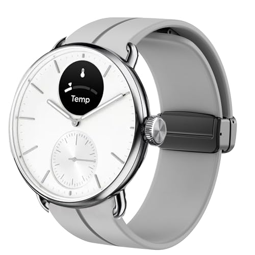 Lamshaw Ersatzarmband für Withings Smartwatch, 18 mm, weiches Silikon, magnetische Schnalle, Sportarmband, Ersatzarmband, kompatibel mit Withings ScanWatch 38 mm/ScanWatch 2 38 mm/ScanWatch Lamshaw Ersatzarmband für Withings Smartwatch, 18 mm, weiches Silikon, magnetische Schnalle, Sportarmband, Ersatzarmband, kompatibel mit Withings ScanWatch 38 mm/ScanWatch 2 38 mm/ScanWatch von Lamshaw