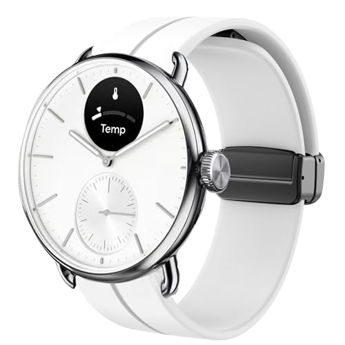 Lamshaw Ersatzarmband für Withings Smartwatch, 18 mm, weiches Silikon, magnetische Schnalle, Sportarmband, Ersatzarmband, kompatibel mit Withings ScanWatch 38 mm/ScanWatch 2 38 mm/ScanWatch Lamshaw Ersatzarmband für Withings Smartwatch, 18 mm, weiches Silikon, magnetische Schnalle, Sportarmband, Ersatzarmband, kompatibel mit Withings ScanWatch 38 mm/ScanWatch 2 38 mm/ScanWatch von Lamshaw