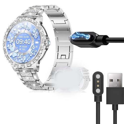 Lamshaw Magnetisches Ladegerät, kompatibel mit Fitonyo 1,32 Zoll Smartwatch, magnetisch, USB-Ladegerät, 3,3 m, kompatibel mit Fitonyo Smart Watch (schwarz) von Lamshaw