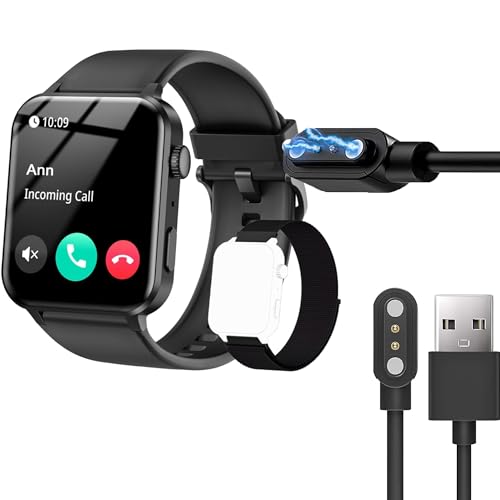 Lamshaw Magnetisches Ladegerät kompatibel mit ‎IOWODO R30 Pro 1,85 Zoll Smart Watch, magnetisch, USB-Ladegerät, kompatibel mit ‎IOWODO R30 Pro Smart Watch. (schwarz) von Lamshaw