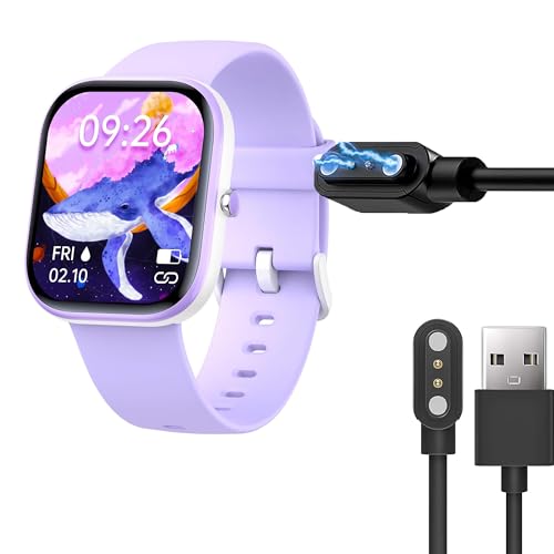 Lamshaw Magnetisches Ladegerät kompatibel mit Slothcloud H97 1,5 Zoll Smart Watch, magnetisch, USB-Ladegerät, kompatibel mit Slothcloud H97 (schwarz) von Lamshaw