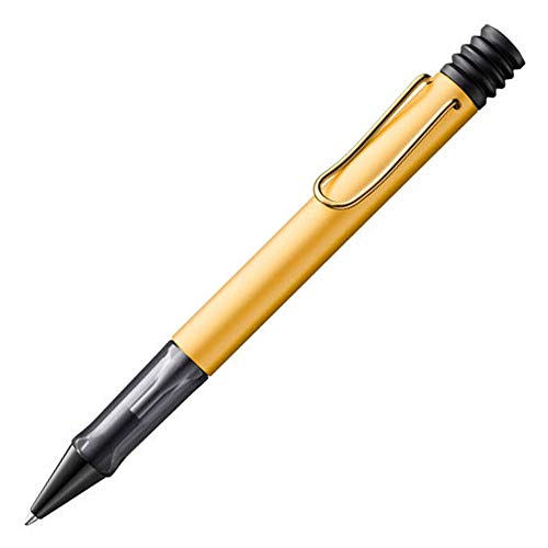 LAMY 1235509 AL-star Kugelschreiber 299 – Kuli aus Aluminium in der Farbe Gold/Schwarz mit ergonomischem Griff und transparentem Griffstück – Mit Großraummine – Strichbreite M von Lamy