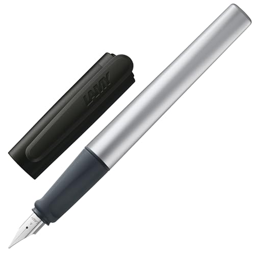 LAMY 1235827 nexx Füllhalter 37 - Füller aus Aluminium in der Farbe Schwarz mit rutschfestem Griffstück und Stahlfeder - Federstärke A (Anfänger) von Lamy