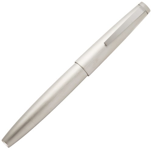 LAMY 2000 Füllhalter 002 - Füller aus Edelstahl in der Farbe Silber, samtmatt poliert mit 14 kt. Goldfeder, platinveredelt - Federstärke EF von Lamy