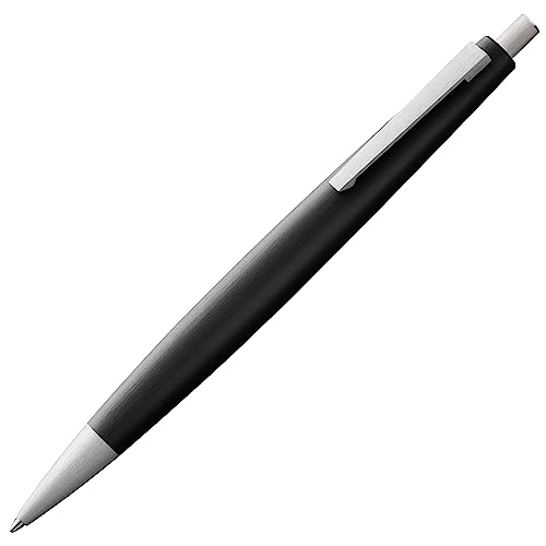 LAMY 2000 Kugelschreiber 201 – Kuli aus Polycarbonat und Edelstahl, strichmattiert in der Farbe Schwarz, matt – Mit Großraummine Schwarz – Strichbreite M von Lamy