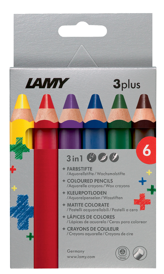 LAMY 3-in-1 Buntstifte 3plus, 6er Kartonetui von Lamy
