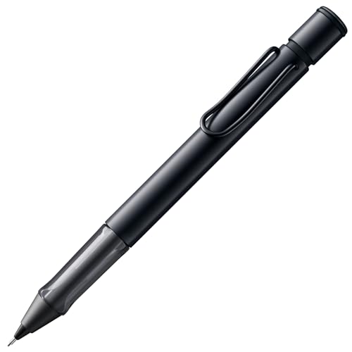 Lamy AL-star black Druckbleistift - leichter Minenbleistift mit transparentem, ergonomischem Griff & Gehäuse aus Aluminium - Bleistift mit Feinstrichmine M 41 in Strichbreite 0,5 mm & Radiertip von Lamy
