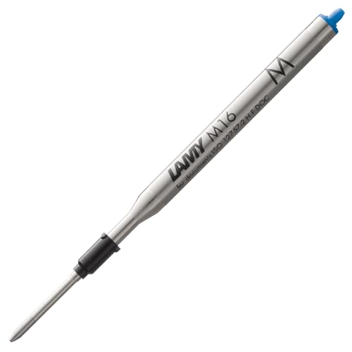 LAMY M16 Kugelschreiber-Großraummine aus Metall - Original Ersatzmine für alle Lamy Kugelschreiber Modelle - dokumentenecht - Strichbreite Mittel in Tintenfarbe blau von Lamy