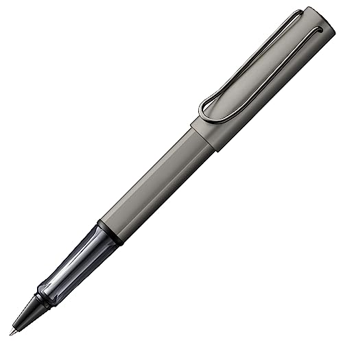 LAMY Lx Tintenroller 357 – Rollpen aus Aluminium, edel eloxiert in der Farbe Ruthenium mit transparentem Griffstück u... von Lamy