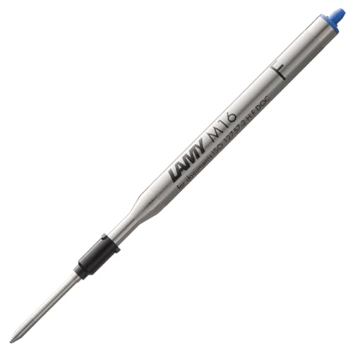 LAMY M 16 Mine 801 – Kugelschreiber-Mine aus Metall in der Farbe Blau – Strichbreite F von Lamy