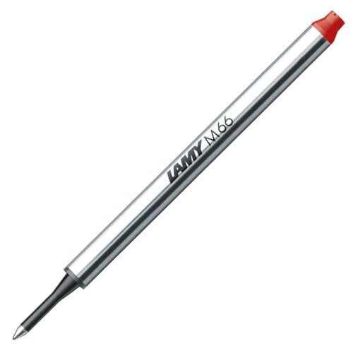 LAMY M 66 Mine 821 – Tintenroller-Mine aus Metall in der Farbe Rot für LAMY Tintenroller ohne Kappe – Strichbreite M von Lamy