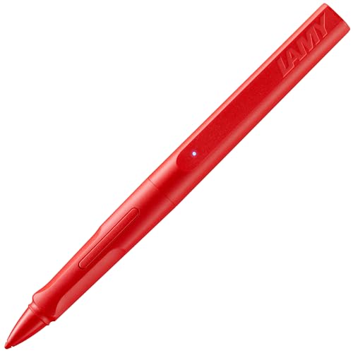 LAMY Safari Note+ red iPad Stift – Stylus Pen mit Palm Rejection, Neigungssensitivität & ergonomischen Griff – kompatibel mit verschiedenen iPad Modellen – bis zu 10 Stunden Akkulaufzeit von Lamy