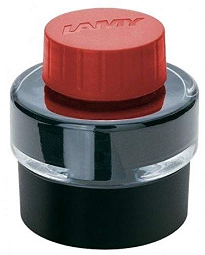 LAMY T 51 Tinte 828 - Tintenfass in der Farbe Rot mit Restsammelbecken - 30 ml Inhalt von Lamy