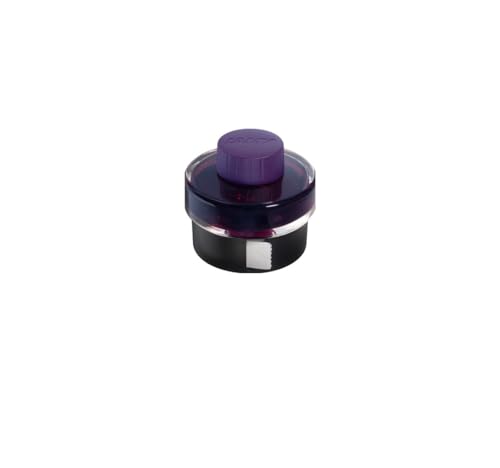 LAMY T52 Tinte dark lilac 50ml - Tintenglas mit Tintensammelbecken - Standfuß aus Kunststoff mit Löschpapierrrolle von Lamy