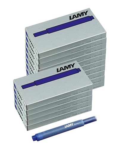 LAMY T10 15er Set Tintenpatronen mit großem Tintenvorrat - geeignet für alle Lamy Patronenfüllhaltermodelle - Inhalt 1,25ml je Patrone - 5 Stück pro Päckchen - Tintenfarbe blau von Lamy