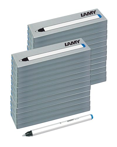 LAMY T11 Tintenrollerpatrone 24er Set mit großem Tintenvorrat und Schreibspitze aus Edelstahl in der Farbe Blau (löschbar) für Patronenroller Modell 311 Lamy balloon - 72 Minen von Lamy