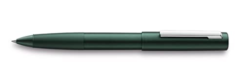 LAMY aion Tintenroller 377 – Rollpen aus nahtlos tiefgezogenem Aluminium in der Farbe Dunkelgrün mit hochglanzpoliertem Clip aus Edelstahl – Mit Tintenroller-Mine M 63 schwarz – Strichbreite M von Lamy