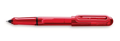 LAMY balloon Tintenroller 311 – Volltransparenter Rollerball in der Farbe Rot mit markantem Griffstück und elastischem Kunststoff-Clip – Mit Tintenrollerpatrone – Strichbreite M von Lamy