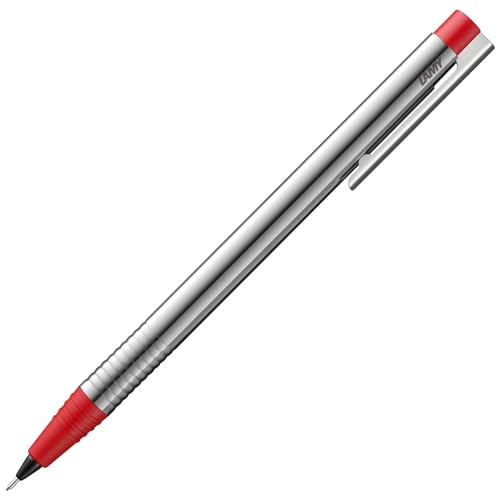 Lamy logo matt red Druckbleistift – zeitloser Minenbleistift mit hoher Funktionalität & Gehäuse aus robustem Edelstahl – Bleistift mit Feinstrichmine M 40 in Strichbreite 0,7 mm von Lamy