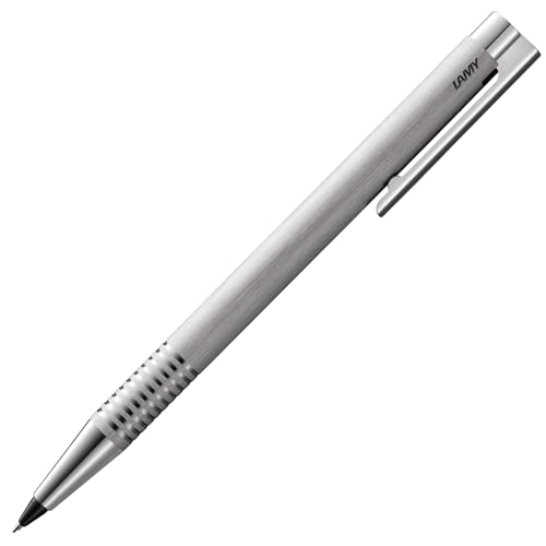 Lamy logo brushed Druckbleistift – zeitloser Minenbleistift mit hoher Funktionalität & Gehäuse aus robustem Edelstahl – Bleistift mit Feinstrichmine M 40 in Strichbreite 0,7 mm von Lamy