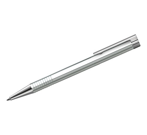 LAMY logo chrome Kugelschreiber 206 – Kuli aus rostfreiem Edelstahl in der Farbe Silber mit integrierter Clip-Drücker-Einheit – Mit Großraummine – Strichbreite M von Lamy