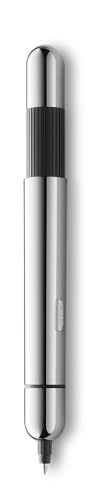 LAMY pico kleiner Taschen-Kugelschreiber 289 aus Metall im Lack-Finish in der Farbe chrome mit Druckmechanik, inkl. Compactmine LAMY M 22 Strichbreite M in schwarz von Lamy