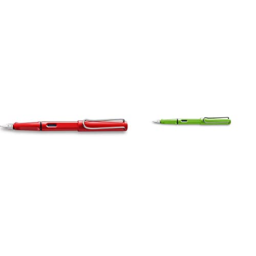 LAMY safari Füllhalter 016 – Moderner Füller in der Farbe Rot mit ergonomischem Griff– Federstärke M & safari Füllhalter 013– Moderner Füller in der Farbe Grün mit ergonomischem Griff – Federstärke M LAMY safari Füllhalter 016 – Moderner Füller in der Farbe Rot mit ergonomischem Griff– Federstärke M & safari Füllhalter 013– Moderner Füller in der Farbe Grün mit ergonomischem Griff – Federstärke M von Lamy