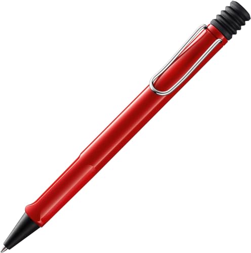 LAMY safari Kugelschreiber 216 – Moderner Kuli in der Farbe Rot mit Griffmulden, verchromtem Metallclip und zeitlosem... von Lamy