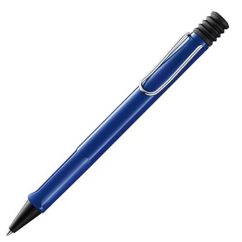 Lamy safari blue Kugelschreiber - zeitlos klassicher Kuli mit ergonomischem Griff & robustem ASA-Kunststoff - inkl. Großraummine M 16 in Strichbreite M in blau von Lamy