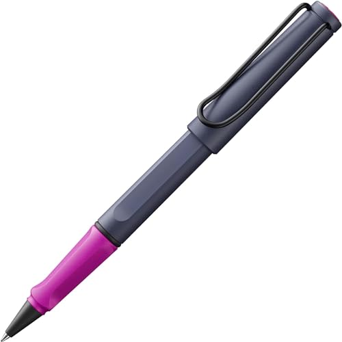 Lamy safari pink cliff Tintenroller – zeitlos klassicher Stift mit ergonomischem Griff & Strichbreite M - Gehäuse aus robustem ASA-Kunststoff – mit Tintenrollermine M 63 in schwarz von Lamy