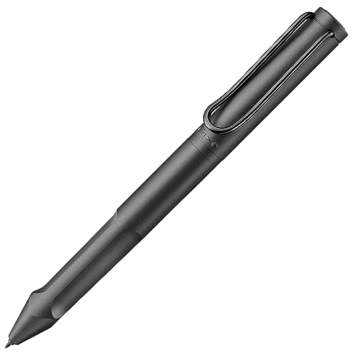 LAMY safari twin pen all black EMR Stylus 2-in-1 Kugelschreiber in der Farbe Schwarz für den flexiblen Einsatz auf digitalen und analogen Medien - Spitze für glatte Oberflächen von Lamy