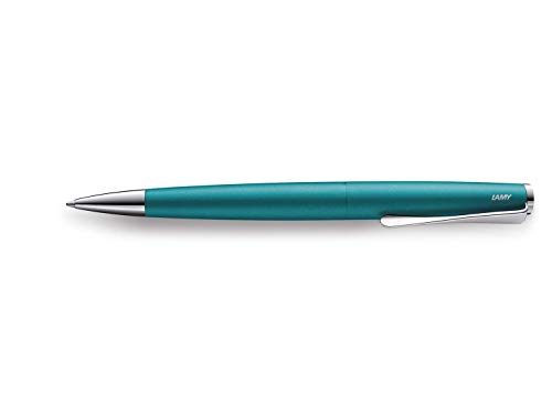 LAMY studio Kugelschreiber 266 – Zeitloser Kuli in der Farbe Aquamarine aus rostfreiem Edelstahl und propellerförmige... von Lamy