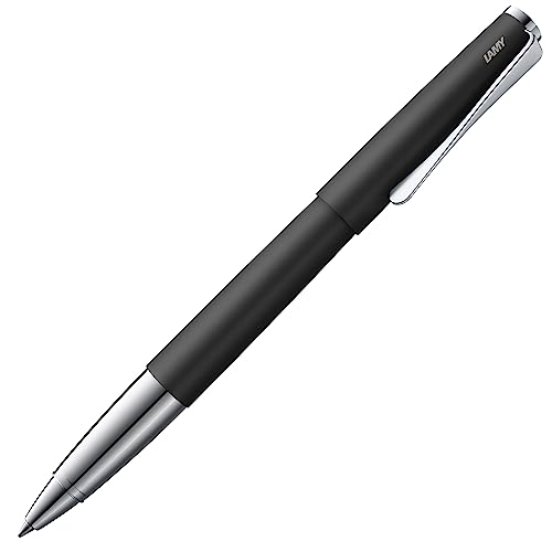 LAMY studio Premium Tintenroller 367 aus Edelstahl in mattem Lack-Finish, propellerförmige Clip-Drehmechanik, inkl. Tintenrollermine LAMY M 63 M schwarz von Lamy