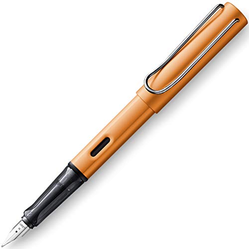 Lamy 1233452 AL-star Füllhalter 27 – Füller aus Aluminium in der Farbe Bronze mit transparentem Griffstück und Stahlfeder – Federstärke F von Lamy