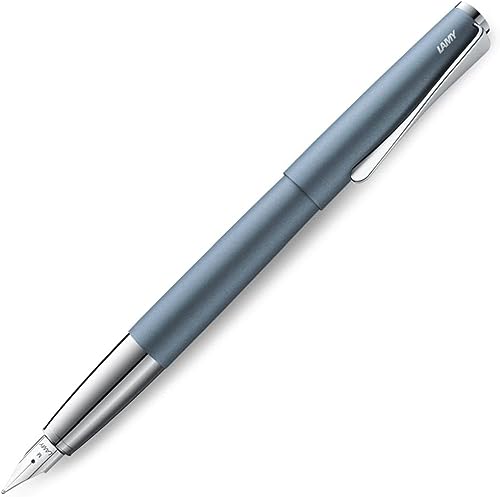 Lamy 1234853 studio Füllhalter 66 – Zeitloser Füller in der Farbe Glacier aus rostfreiem Edelstahl und propellerförmigem Clip – Federstärke EF von Lamy