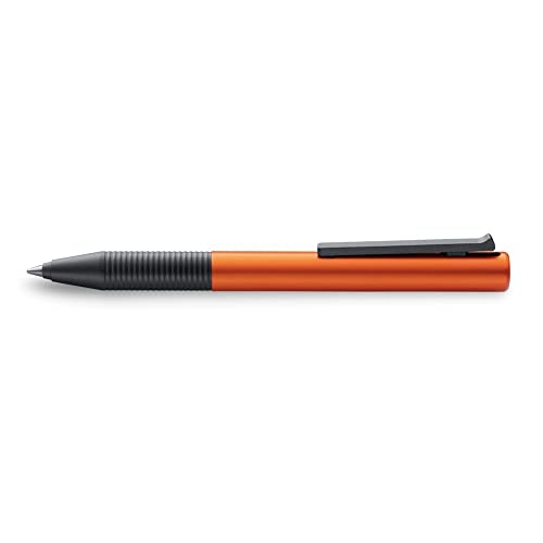 Lamy 1235520 tipo Tintenroller 339 – kappenloser Rollerball aus Aluminium in der Farbe Copperorange mit integrierten Clip-/Drücker-Mechanik – Mit Tintenrollermine schwarz – Strichbreite M von Lamy