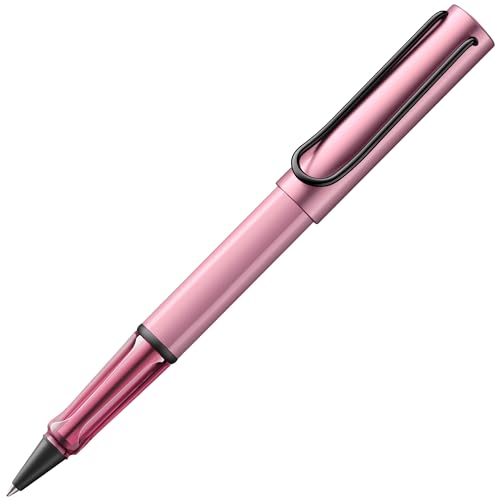 Lamy AL-star autumn pink Tintenroller - leichter Stift mit transparenten, ergonomischen Griff & Strichbreite M - Gehäuse aus Aluminium – mit Tintenrollermine M 63 Strichbreite M in schwarz von Lamy